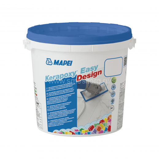 Затирка эпоксидная Мапеи Kerapoxy Easy Design № 125 Серый замок 3кг