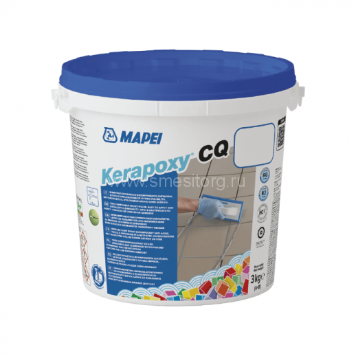 Затирка эпоксидная Мапеи Kerapoxy CQ № 113 Цементно-серый 3кг