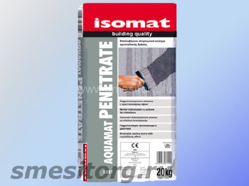 Isomat aquamat-penetrate - обмазочная гидроизоляция на цементной основе 20 кг