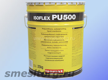 Isomat ISOFLEX-PU 500 полиуретановая гидроизоляционная мембрана (белый) 25 кг