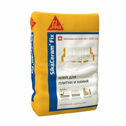 Цементный плиточный клей Sika SikaCeram Fix (серый) 25 кг