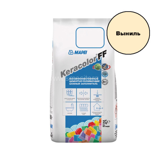 Цементная затирка для швов Mapei Keracolor FF №131 (Ваниль) 2кг