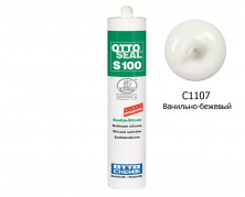 Силиконовый герметик OTTOSEAL S100 PREMIUM С1107 (ванильно-бежевый) 300мл