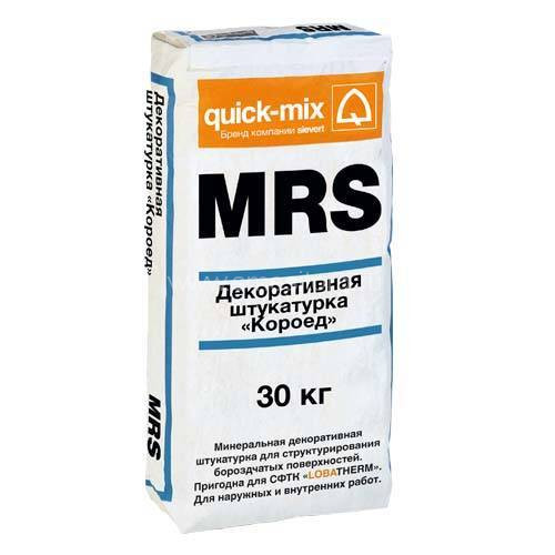 Декоративная штукатурка Quick mix MRS 1.5 mm Короед (белый) 30кг