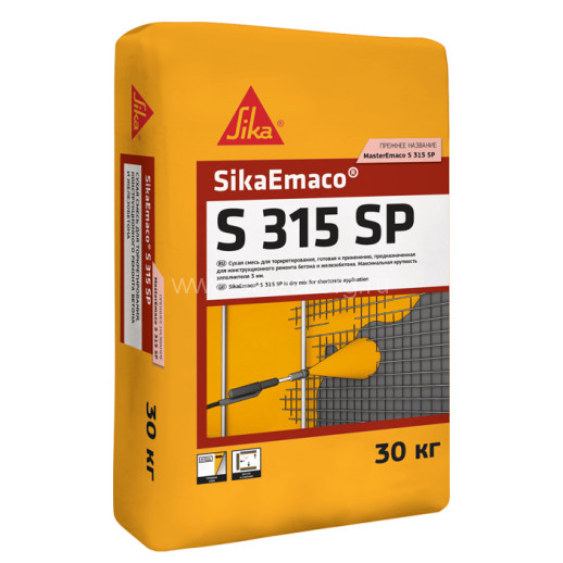 Смесь для ремонта бетона Sika SikaEmaco S 315 SP для торкретирования 30 кг