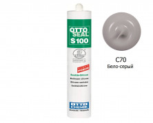 Силиконовый герметик OTTOSEAL S100 PREMIUM С70 (бело-серый) 300мл